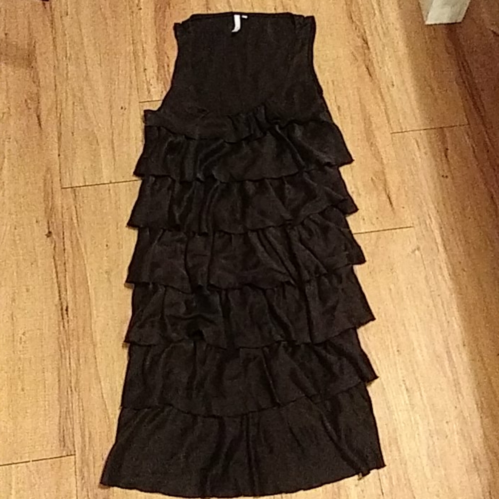 Michael stars silk tiered flapper dress one small